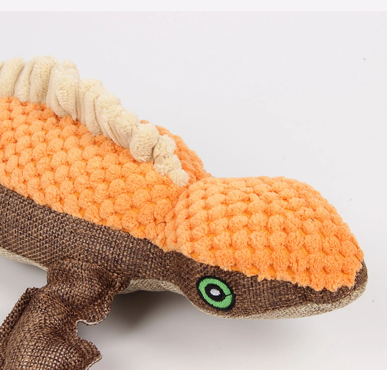 Hot Sale Plush Green Lizard Training Resistance to Bite