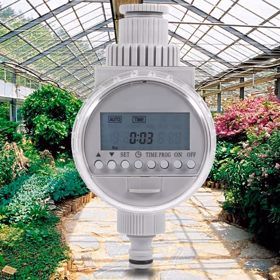 Controlador de irrigação automático com economia de água, temporizador de rega digital lcd para jardim doméstico, temporizador solar programável, torneira de mangueira esg17741